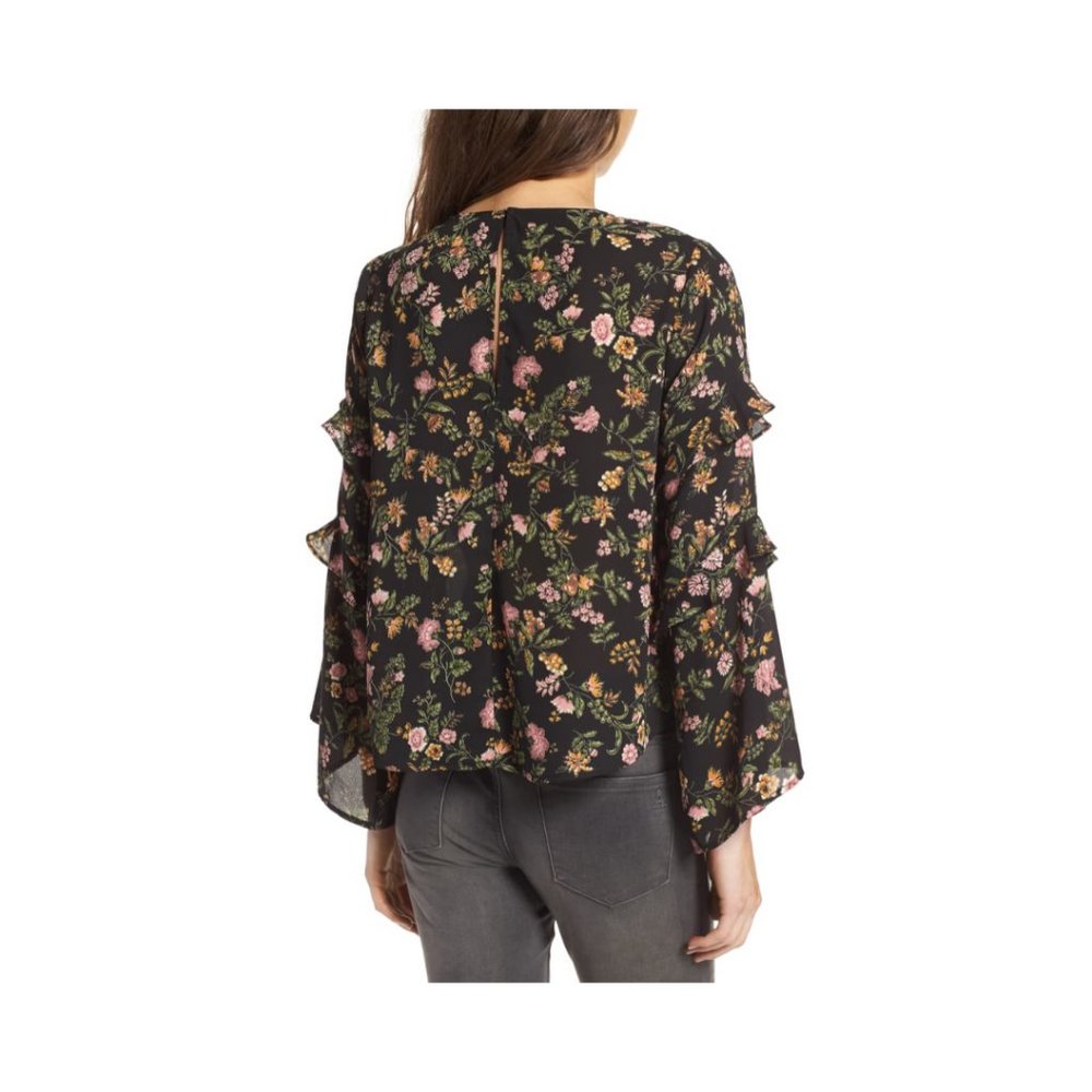 Lush Ruffle Bell Sleeve Blouse - Picture 4 of 8